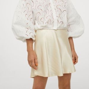 H&M mini satin skirt